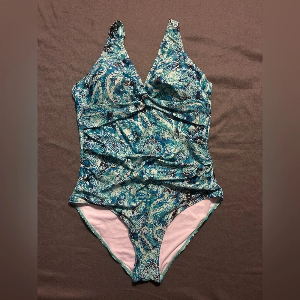 NWT Holipick Paisley One-Piece Swimsuit